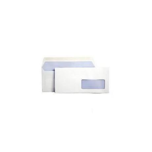 BLASETTI BUSTE DI CARTA CON FINESTRA E STRIP 110X230 mm 90 GR COL. BIANCO CONF 40 Pz.